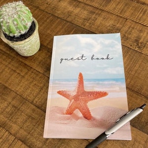 Air Bnb Vacation Home Rental Guest Book, Coastal Beach, Nautical, Beach House, Tropical Retreat, Visitor Book