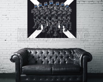 XRP Army – Blackout Edition Leinwand | KingCryptoNYC Limitierte Tropfen | Futuristische Kryptokunst für Hodler & Gründer