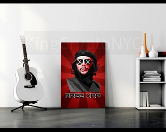 Free XRP – XRP Army Canvas Wall Art | Rebellion Relic by KingCryptoNYC | Limited Edition Crypto Decor for Traders