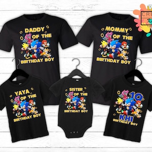 Sonic Birthday Shirt: Custom Family Matching Tees