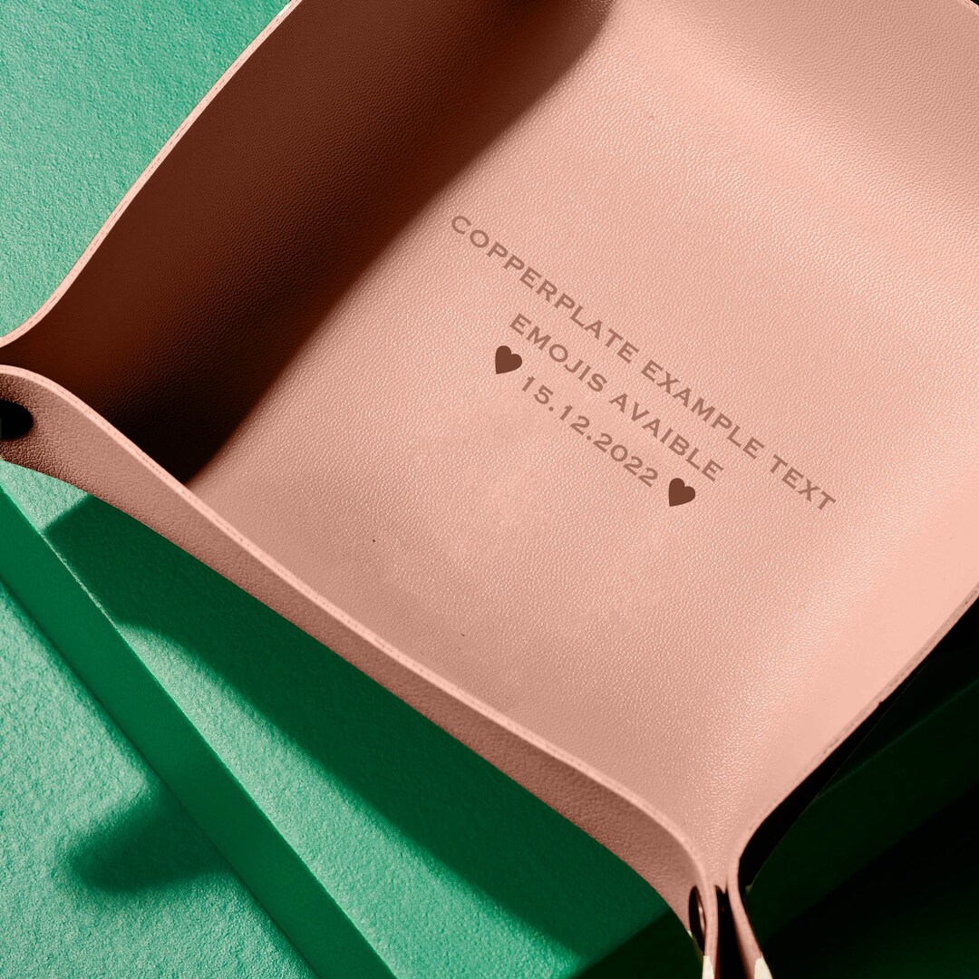 Personalised Vegan Leather Key Tray / Home Organiser / Leather Key Tray