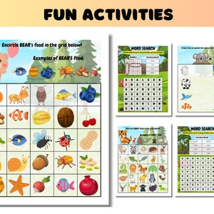 Busy Book for 5-7 Yr Old Animal Science Bundle Part 1 66 Pages of Fun ...