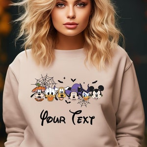 Mickey And Friends Halloween Sweatshirt, Disney Family Shirt, Disney Halloween Shirt, Spooky Season Shirt, Disney Family Matching Sweatshirt