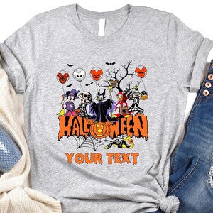 Custom Disney Halloween Shirt, Halloween Family Matching Sweatshirt, Mickey Minnie Halloween Shirt, Personalized Mickey Mouse Halloween Tee