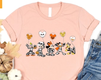 Disney Skeleton Mickey And Friends Halloween Shirt, Dancing Skeleton Shirt, Disney Skeleton Tshirt, Disney Family Shirt, Halloween Party
