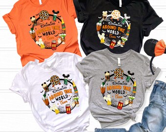 Drinking Around The World Disney Trip Shirt, Matching Group Vacation Tees