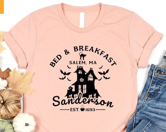 Sanderson Bed and Breakfast T-Shirt, Salem Halloween Party Tee