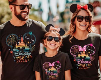 Custom Disney Trip 2026 Shirt, Family Vacation Disney Shirt, Custom Disney Matching T-shirt, Disney Family Shirt, Mickey And Friends Shirts