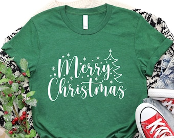 Merry Christmas Shirt, Happy Christmas T-shirt, Family Christmas Pajamas, Christmas Vacation Shirt, Christmas Tree Shirt, Christmas Gifts