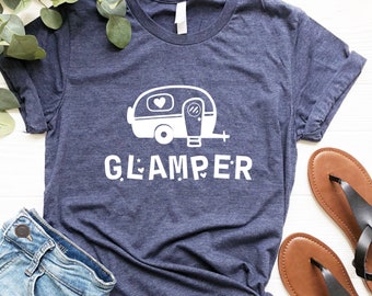 Glamper RV Shirt, Happy Camping Shirt, Glamping Shirt, Nature Lover Shirt, Glamper T-shirt, RV Camping Gifts, Hiking Shirt, Camper Shirt