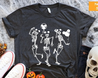 Disney Skeleton Shirt, Dancing Skeleton T-shirt, Halloween Skeleton Sweatshirt, Disney Halloween Tee, Disney Fall Shirt, Halloween Party