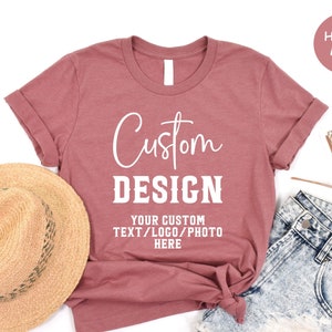 Custom Text Shirt, Customized Apparel, Customizable T-Shirt, Make Your Own Shirt, Custom V-Neck Shirt, Personalized Gift, Personalized Shirt