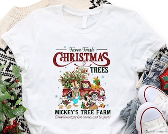 Farm Fresh Christmas Trees Shirt, Mickey's Farm Tree, Disney Christmas Pajamas, Disney Family Shirts, Disney Holiday Shirt, Mickey Christmas