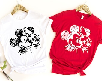 Mickey And Minnie Valentine Shirt, Disney Valentine Shirt, Matching Couples Gifts, Valentines Day, Valentines Gift, Disney Couples Shirt