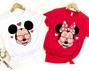 Mickey And Minnie Valentine Shirt, Disney Matching Couples Shirt, Disney Valentine Shirt, Couples Gifts, Valentines Day Tee, Valentines Gift