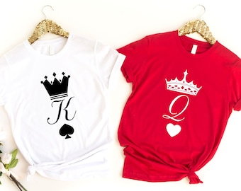 King And Queen Shirt, Valentines Day Shirt, Cute Valentine Shirt, Matching Couples Shirt, Couples Love Shirt, Valentines Gift, Couples Gift