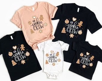 The Cookie Crew Shirt, Funny Christmas Pajamas, Family Christmas Shirt, Gingerbread Christmas T-shirt, Couples Gift, Matching Family Pajamas