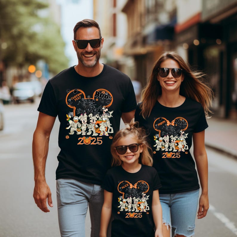 Custom Mickey And Friends Halloween Shirt, Custom Disney Family Matching Shirts, Disneyland Halloween Shirt, Disney Halloween Family Shirt image 1