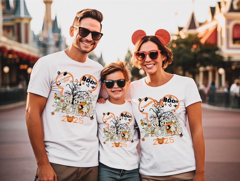 Custom Mickey And Friends Halloween Shirt, Custom Disney Family Matching Shirts, Disneyland Halloween Shirt, Disney Halloween Family Shirt image 2