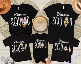 Disney Birthday Squad Shirts, Mickey and Friends Shirt, Disney Birthday Trip, Custom Disney Birthday Shirt, Birthday Squad Tee, Disney B day
