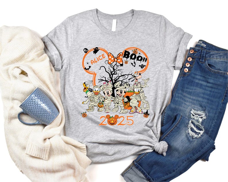 Custom Mickey And Friends Halloween Shirt, Custom Disney Family Matching Shirts, Disneyland Halloween Shirt, Disney Halloween Family Shirt image 4