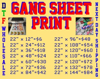 DTF Transfers, Custom DTF Print, Custom Heat Transfer, Full Color Dtf Print, Bulk Dtf Sheets, Gang Sheet, Direct To Film, Bulk Dtf Transfer