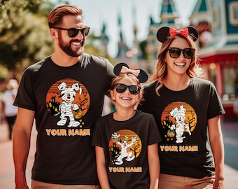 Custom Disney Halloween Mickey And Friends Shirt, Custom Disney Halloween Family Matching Shirt, Disneyland Halloween, Disneyland Shirt