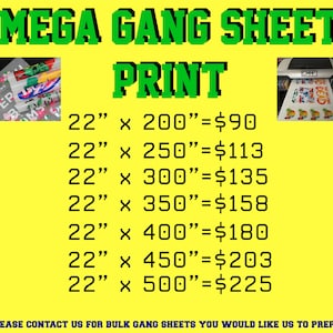 Mega Bulk Gang Sheet, Ready To Press, Direct To Film, Ready To Print, Dtf Print, Gang Sheet Printing, Custom Dtf Transfers, Bulk Printing