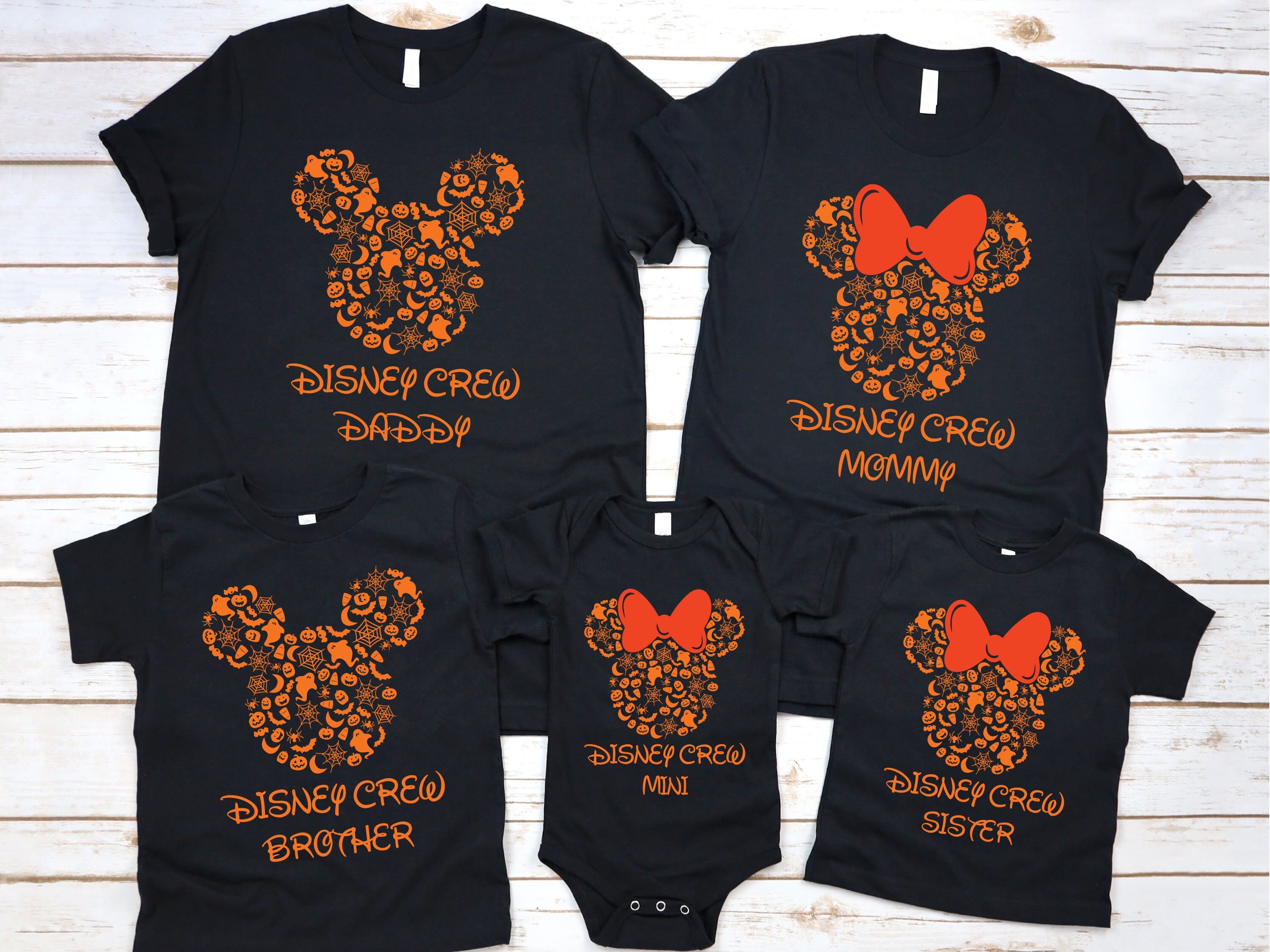 Discover ディズニー ハロウィン ミッキーミニーとフレンズ メンズ レディース Tシャツ オリジナル プリントDisney Halloween Family Matching Shirt
