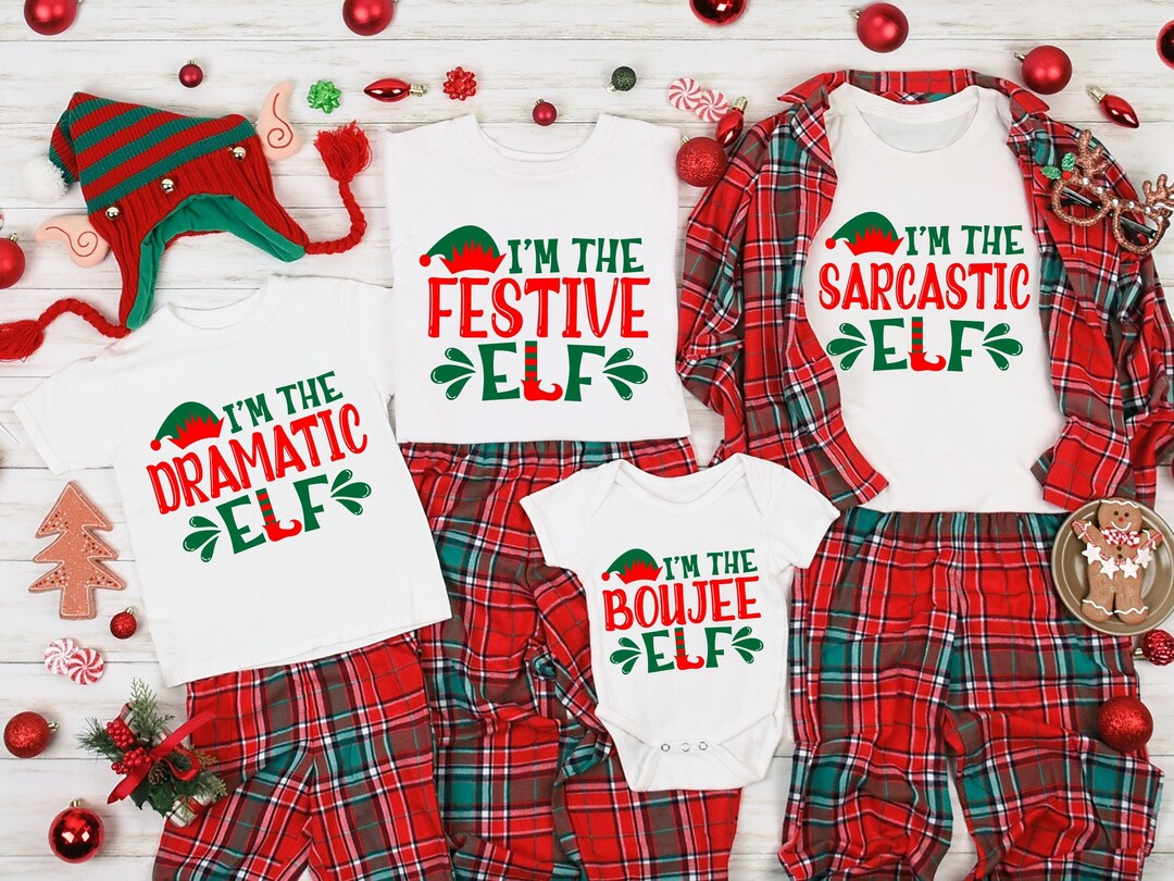 Elf Family Christmas Shirt, Family Christmas Pajamas, Matching Family ...