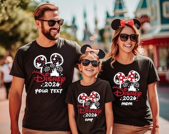 Custom Disney 2026 Family Vacation Matching T-Shirt, Disney Family Shirt, Disneyland Shirts, Disney Vacation Shirt, Disney Trip Tees