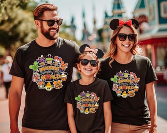 Snacking Around The World Disney Trip Shirt, Matching Family Vacation Tees
