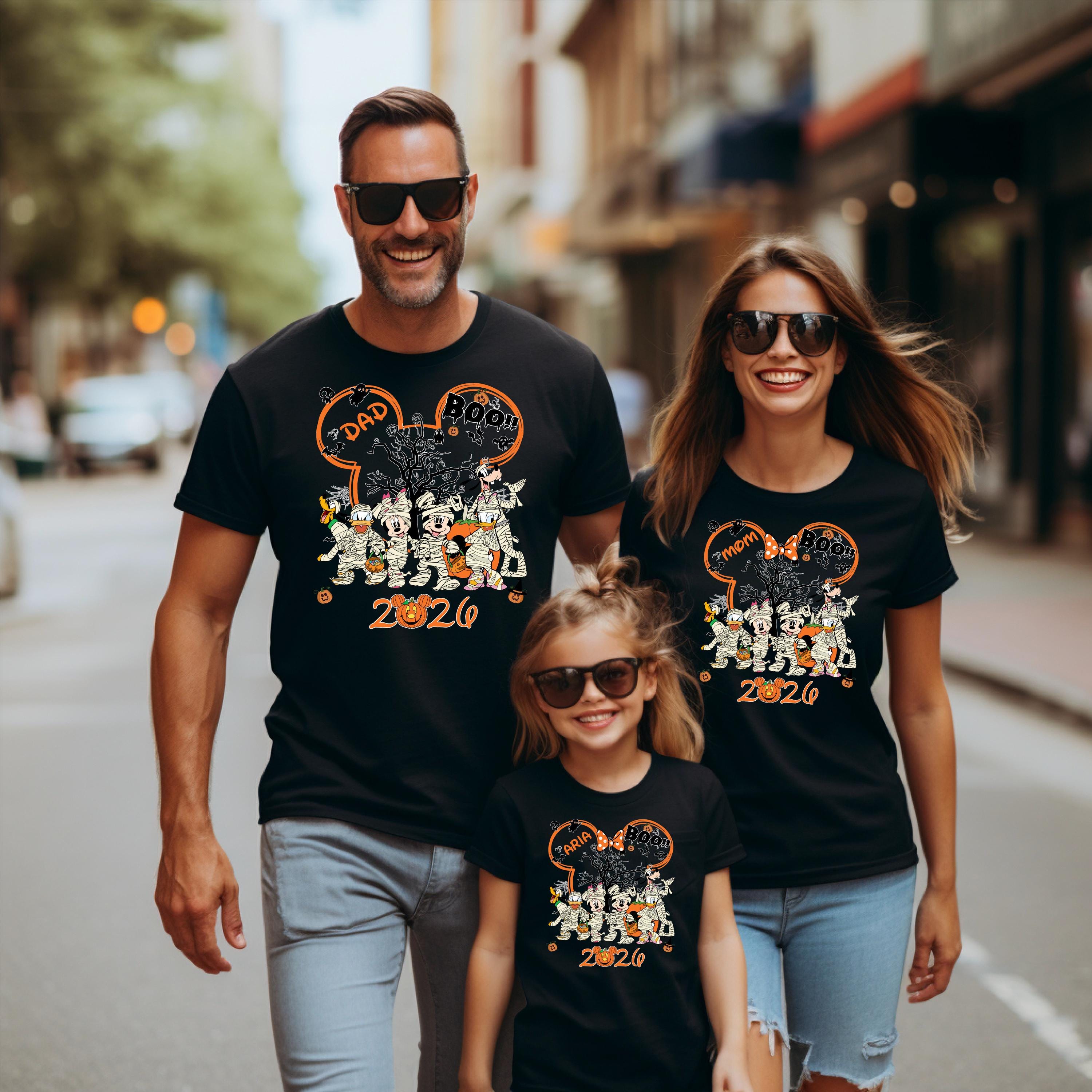 Custom Mickey And Friends Halloween Shirt, Custom Disney Family Matching Shirts, Disneyland Halloween Shirt, Disney Halloween Family Shirt