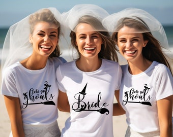 Halloween Bachelorette Shirts, Let's Go Ghouls, Halloween Bridal Party Shirts, Halloween Bride Shirt, Halloween Wedding, Team Bride Shirt