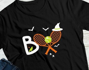 Halloween Tennis Shirt, Halloween Sports Shirt, Boo Shirt, Cute Halloween Shirt, Tennis Spooky Shirt, Halloween Gift, Trick or Treat Shirt