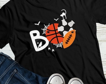 Halloween Football Shirt, Halloween Sports Shirt, Halloween Basketball Shirt, Kids Halloween Shirt, Halloween Soccer, Trick or Treat Shirt