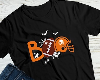 Halloween Football Shirt, Halloween Sports Shirt, Boy Halloween Shirt, Trick or Treat Shirt, Ghost Shirt, Halloween Shirt, Halloween Gift