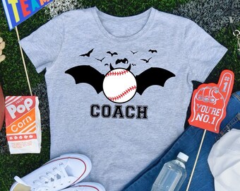 Halloween Custom Shirt, Halloween Baseball Shirt, Halloween TShirt, Boys Halloween Shirt, Halloween Gift, Baseball Cleats, Bat Shirt