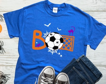 Halloween Soccer Shirt, Halloween Sports Shirt, Spooky Soccer Shirt, Boys Halloween Shirt, Trick or Treat Shirt, Halloween Gift, Boo Shirt