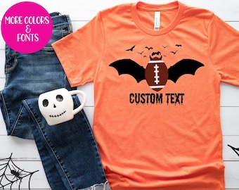 Halloween Football Shirt, Halloween Custom Shirt, Boy Halloween Shirt, Personalized Football Tee, Football Lover Gift, Unisex Halloween Tee