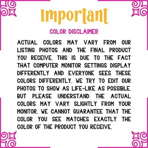 Op de afbeelding: Belangrijke kleur disclaimer. De werkelijke kleuren kunnen afwijken van de foto's in de lijst en het uiteindelijke product dat u ontvangt. Dit komt doordat de instellingen van de computermonitor anders zijn en iedereen deze kleuren anders ziet. We proberen onze foto's zo levensecht mogelijk te bewerken. Maar begrijp alstublieft dat de werkelijke kleuren enigszins kunnen afwijken van uw monitor. We kunnen niet garanderen dat de kleur die u ziet exact overeenkomt met de kleur van het product dat u ontvangt.