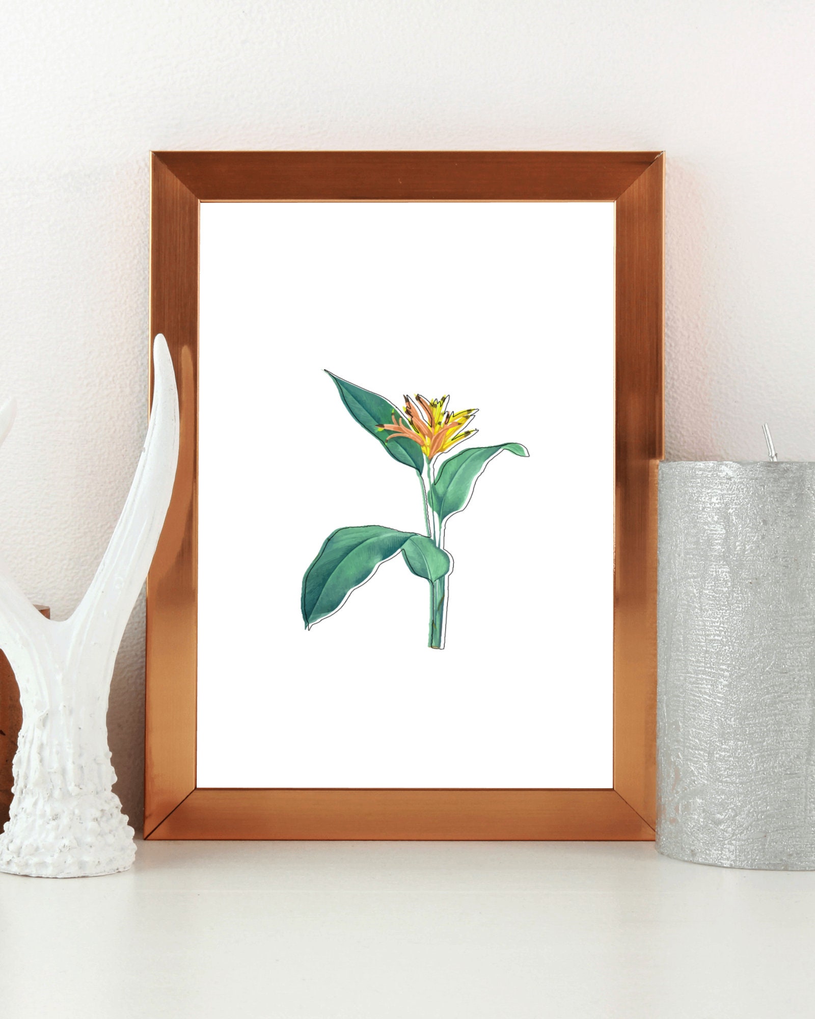 Tropical Flower Wall Art Digital Download Home Decor Etsy
