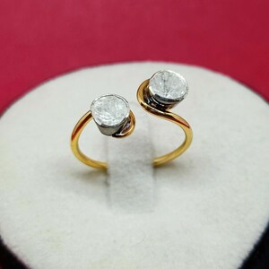 Polki Ring, Natürliche Rose Cut Polki, Pave Diamant Ring, 925 Sterling Silber Viktorianischen Ring Polki Ring Schlangenring, Diamant Ehering.