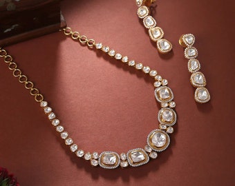 Certified Moissanite Necklace: 925 Sterling Silver Solitaire, Adjustable Chain