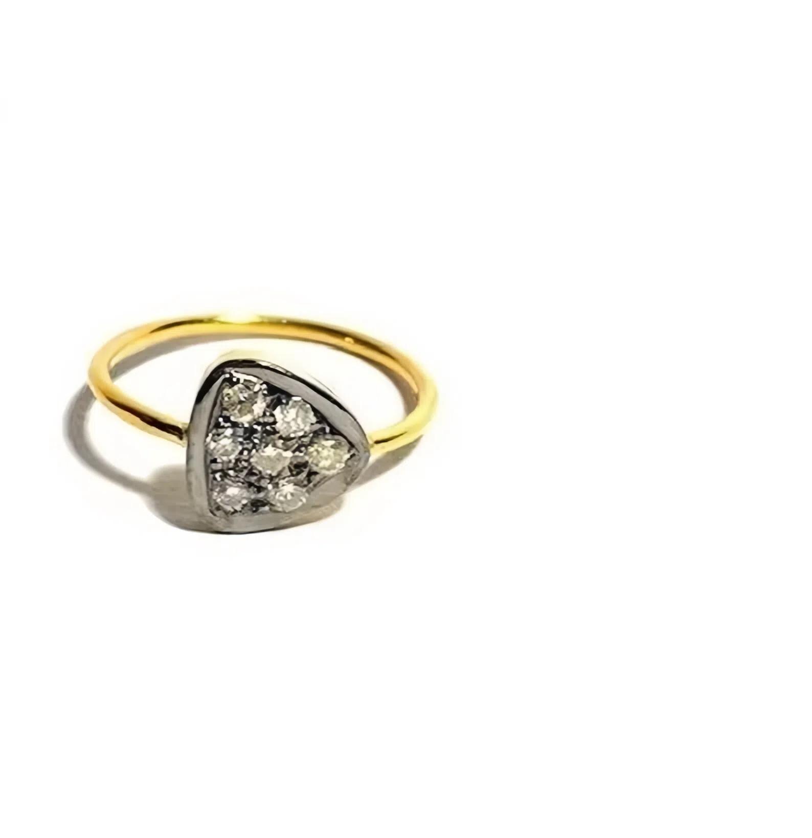 Engagement Jewelry Pave Diamond Ring 925 Sterling Silver Gold Plated Victorian Ring Diamond Jewelry Gift For Her Handcrafted Jewelry