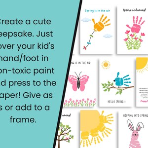 Spring Fingerprint Spring Handprint Craft, Spring Handprint Art, Spring Footprint Art ...