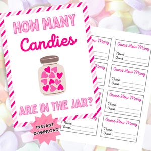 Gioco di San Valentino "Indovina quante caramelle", Gioco di San Valentino "Indovina quante caramelle", Gioco di San Valentino per la festa in ufficio, Gioco di San Valentino in classe