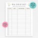 Meal Sign up Sheet, Meal Train Signup Sheet Printable, Food Signup ...