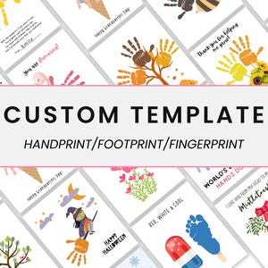 Custom Handprint Art Template, Personalized Handprint Art Created Just for You in 24–48 Hours, Holiday Handprint Craft, Handprint Gift