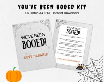 You've Been Booed Kit, You've Been Booed Printable, Halloween Gift Exchange Game, Halloween Boo Kit, Halloween Neighbor Gift